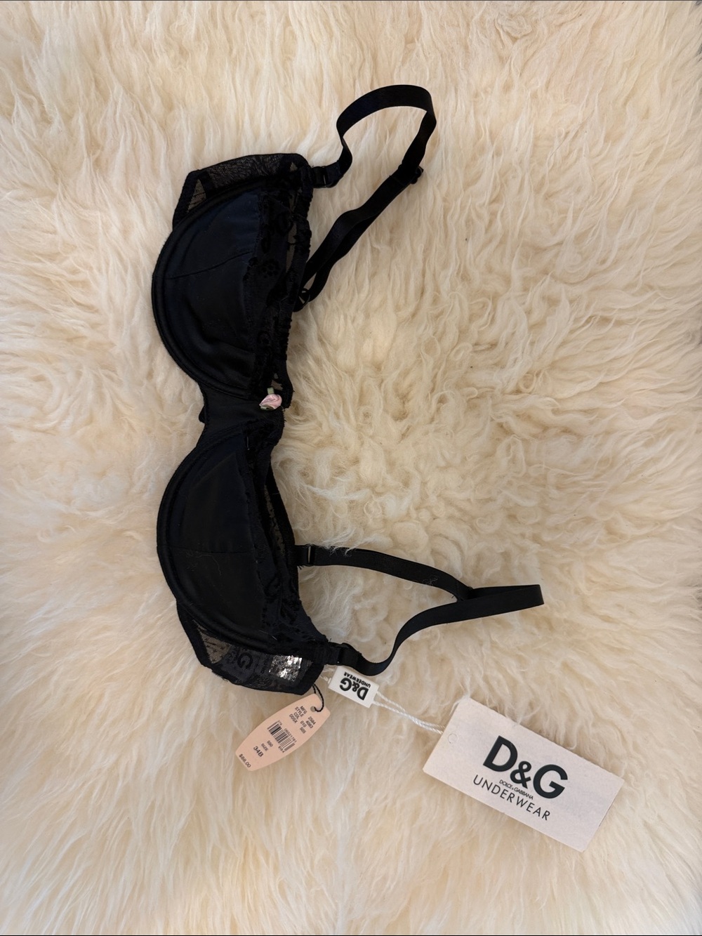 Dolce & Gabbana Black Lace Underwire Bra